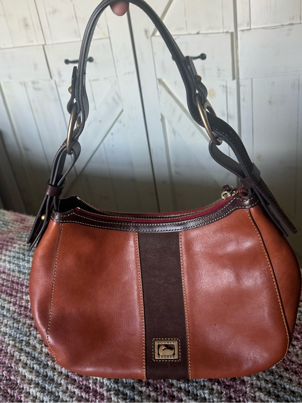 Dooney & Bourke Maya Hobo Florentine Leather Shoulder Purse